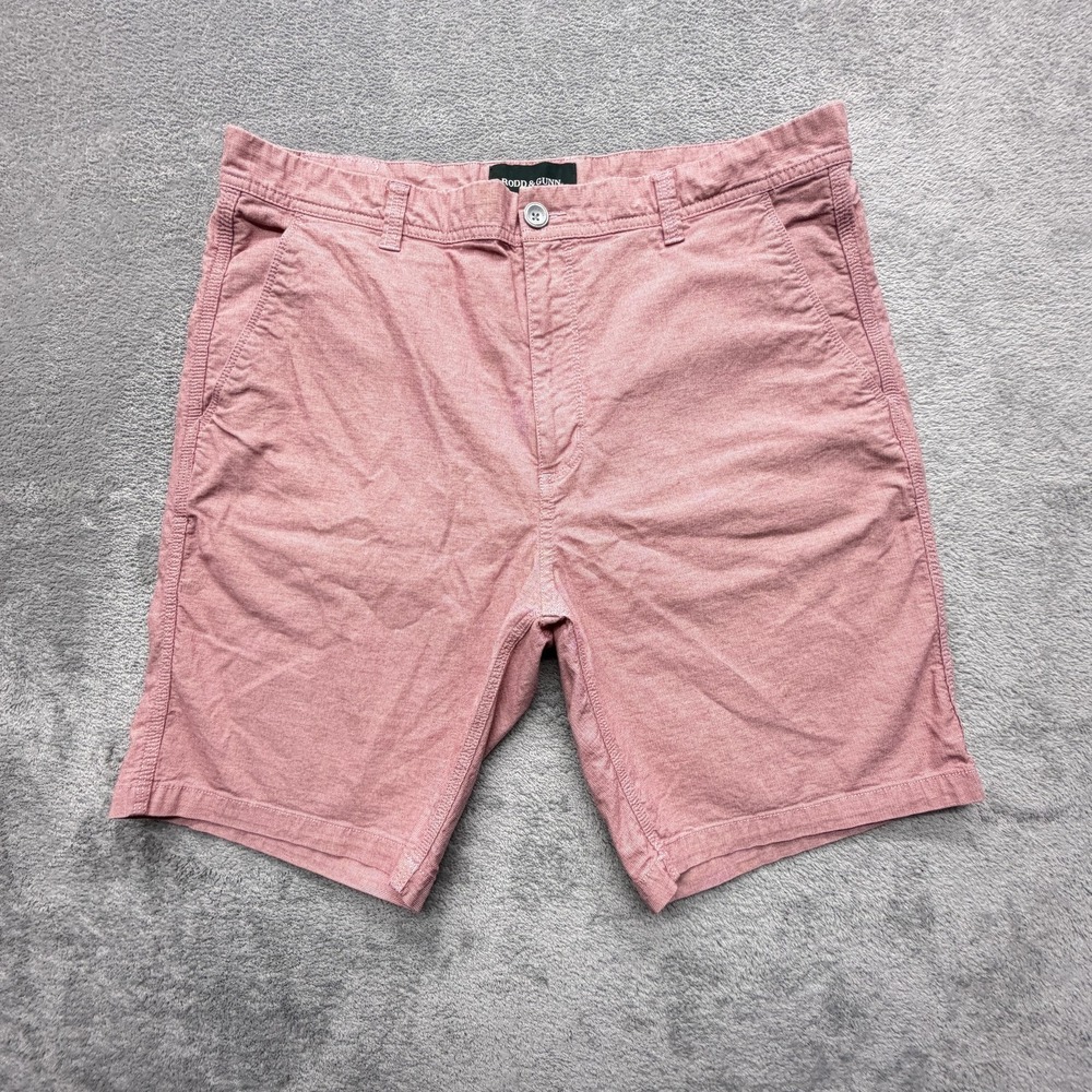Rodd & Gunn Shorts Mens 36 Pink Chino Pockets Stretch Cotton Spandex‎